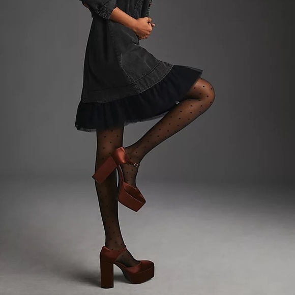 Anthropologie Pilcro Tulle & Denim Shirt Dress - Picture 9 of 15